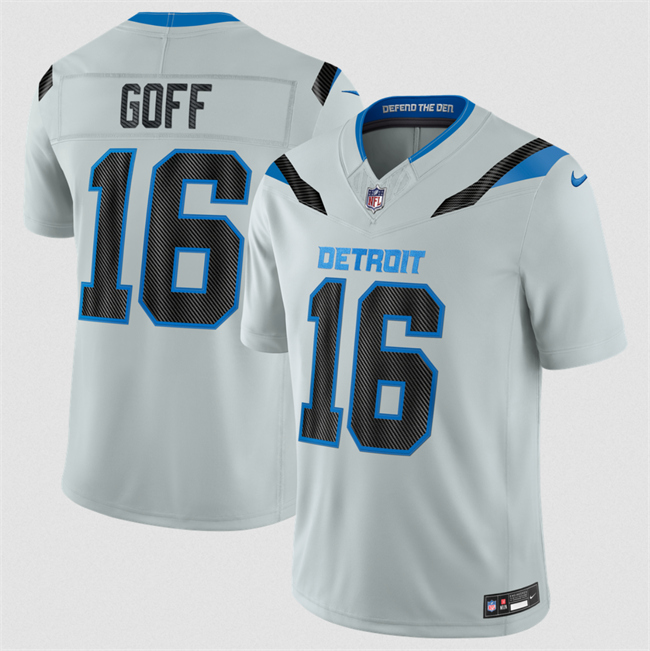 Youth Silver Detroit Lions #16 Jared Goff 2026 F.U.S.E. Rivalries Collection Limited Stitched Football Jersey